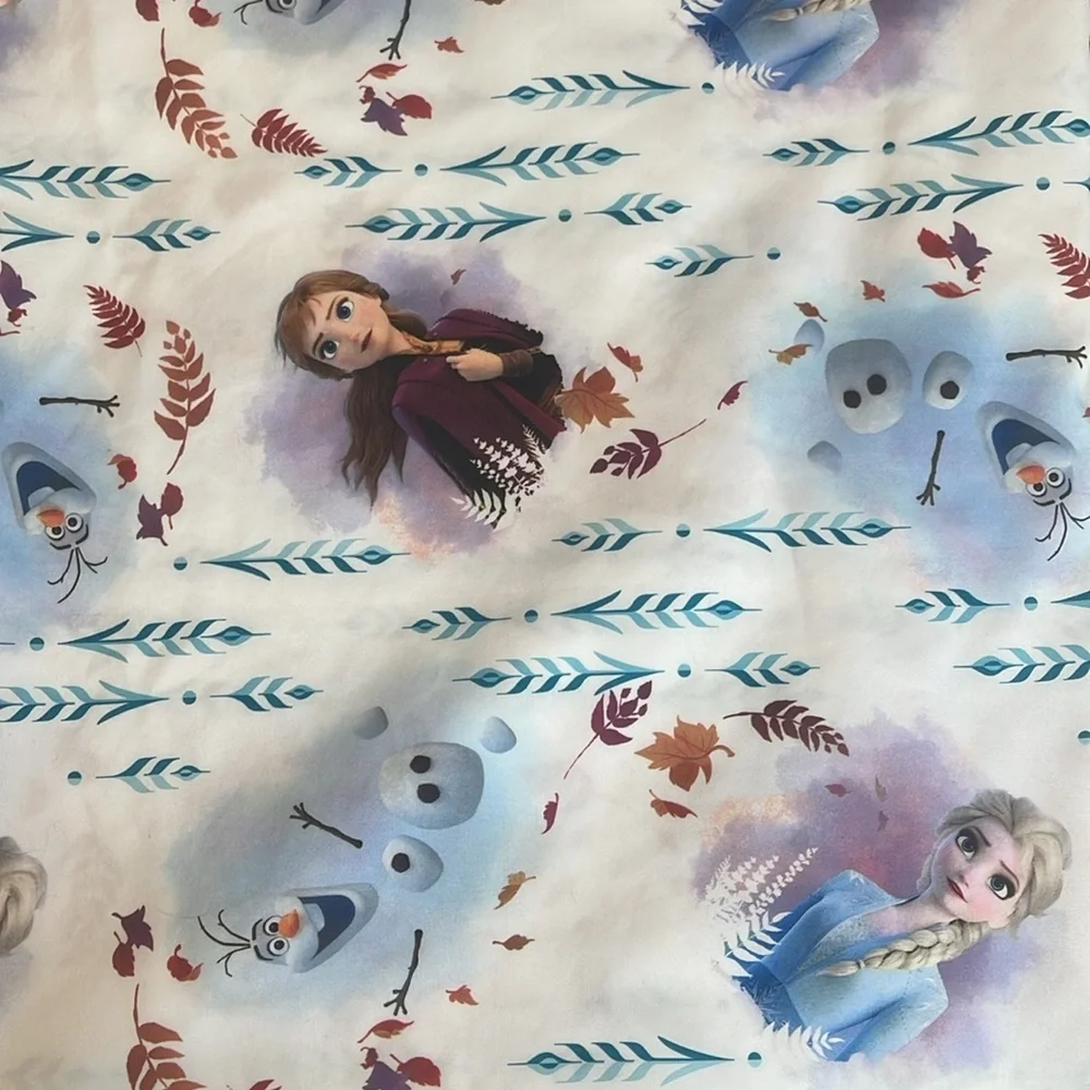 Disney Frozen Toddler 2 Piece Bed Set Reversible Comforter Flat Sheet